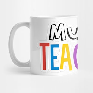 Rainbow Music Teacher Mug